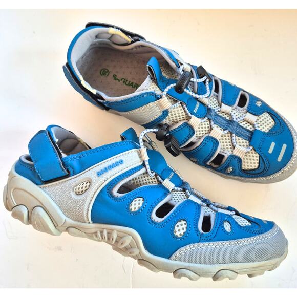 Saguaro Water Hiking Trail Sport Sandal Womens Size 8.5 Blue Gray Triathlete - Picture 2 of 9